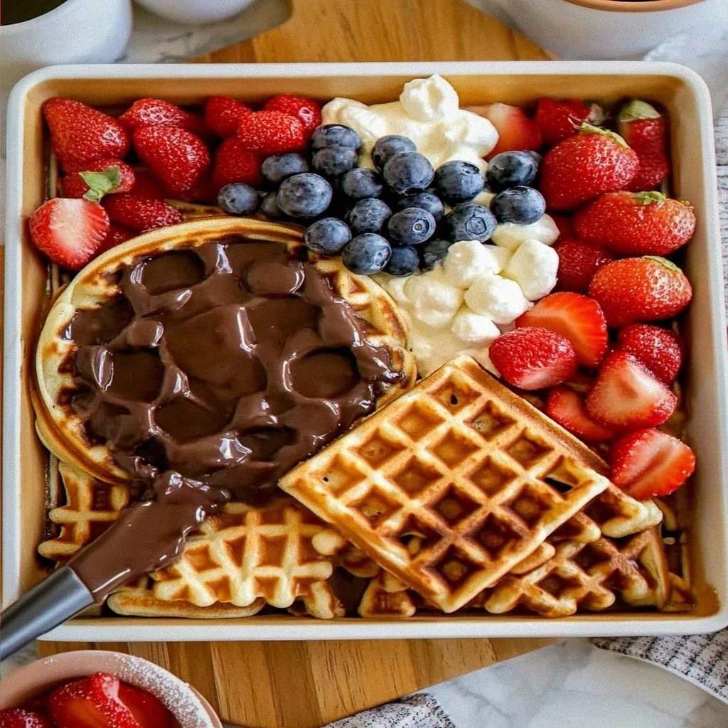 Decadent Brunch Waffle & Pancake Chocolate Fondue