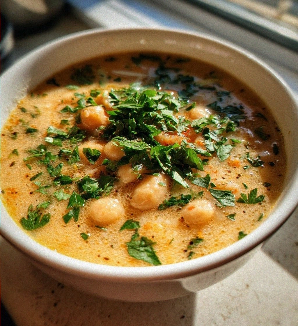 Greek White Bean Soup With Garlic & Lemon