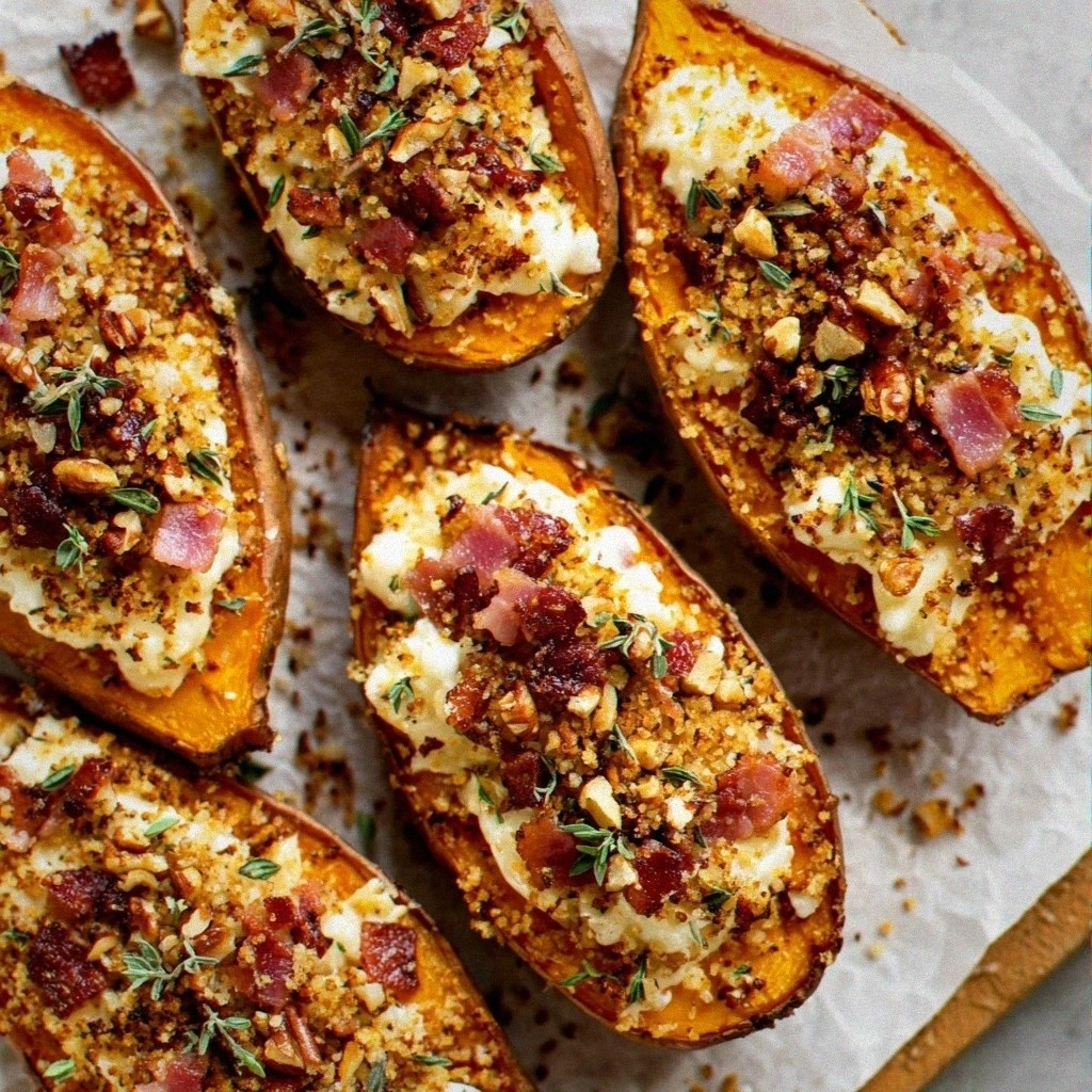Holiday Stuffed Sweet Potatoes