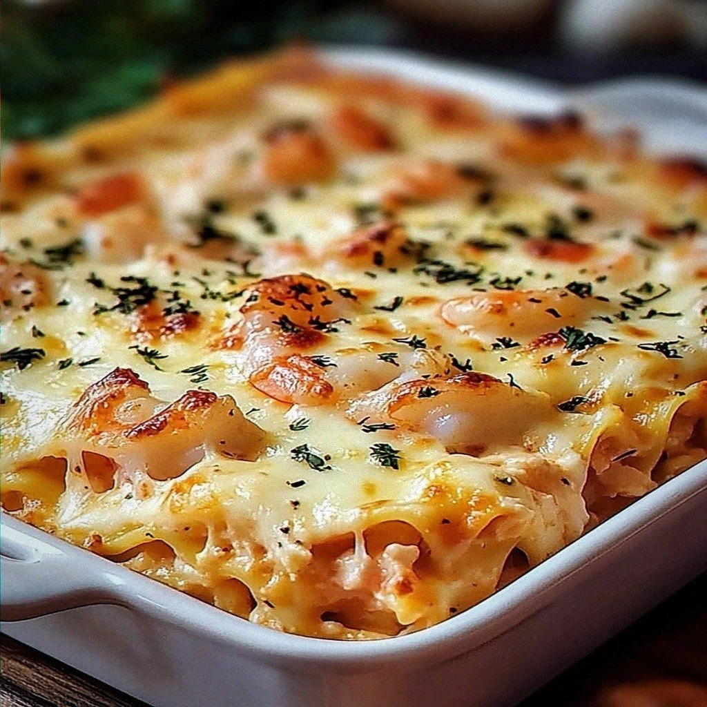 Irresistible Garlic Butter Shrimp Scampi Lasagna Recipe