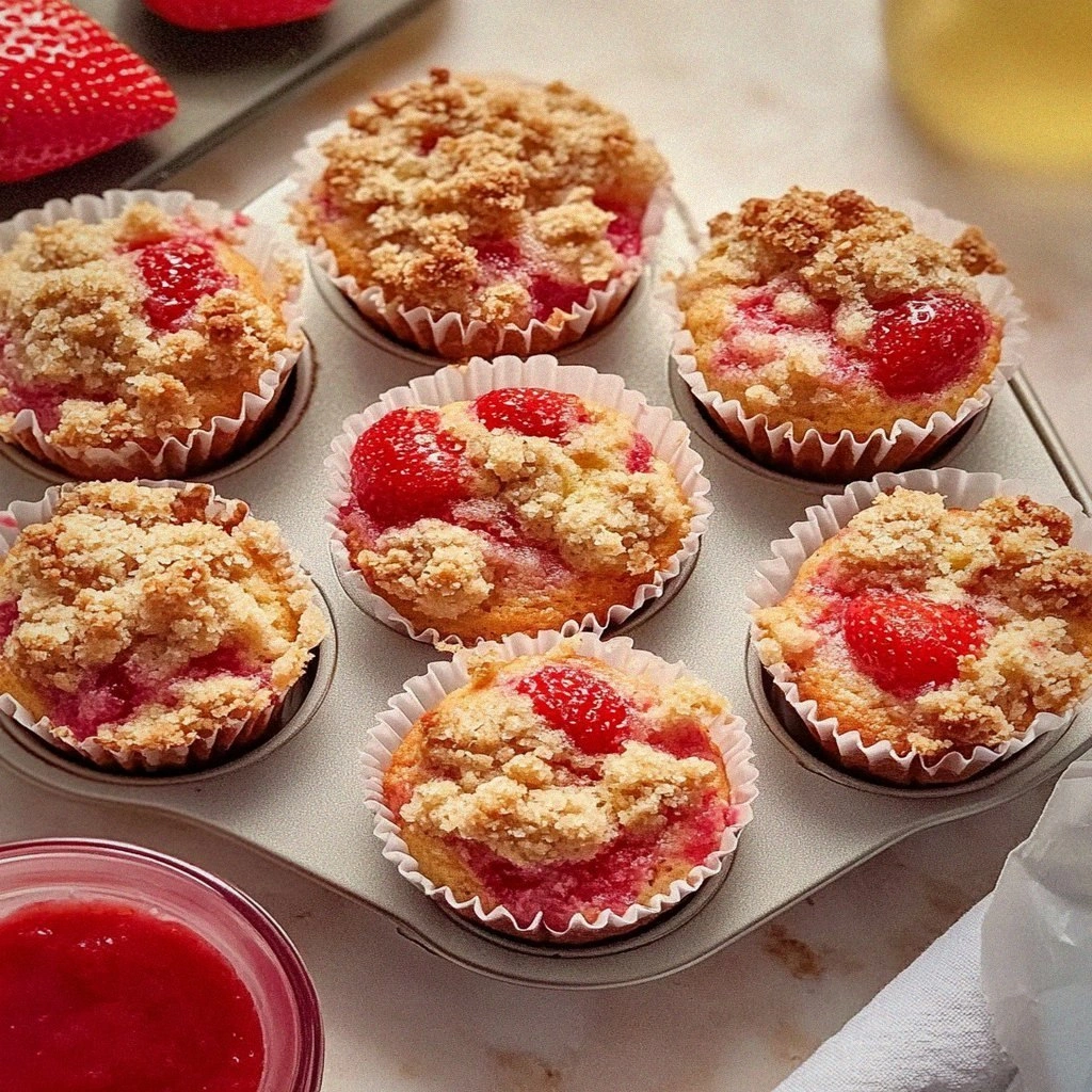 Irresistible Strawberry Lemon Crumble Muffins Recipe