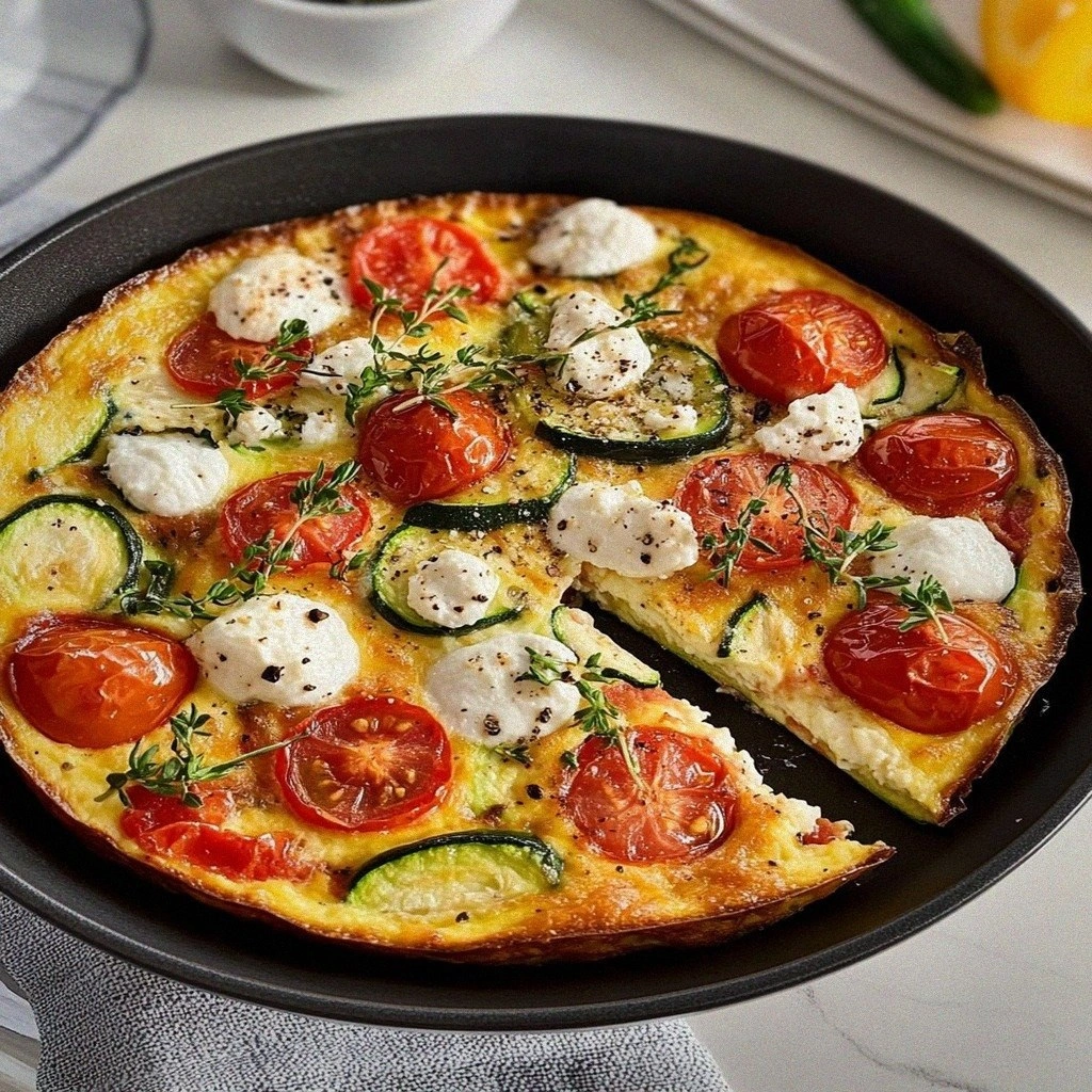 Irresistible Zucchini and Tomato Frittata Recipe Delight