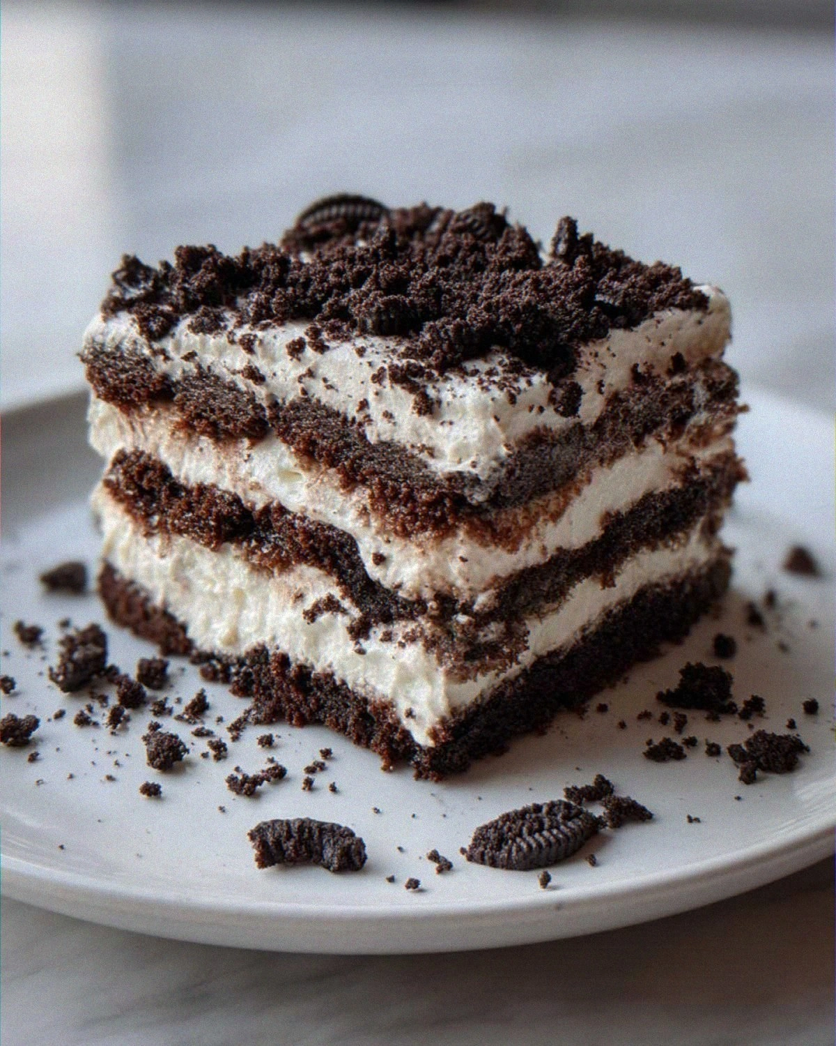 Layered Oreo Icebox Cake (No-Bake) is Pure Bliss in 4 Simple Steps