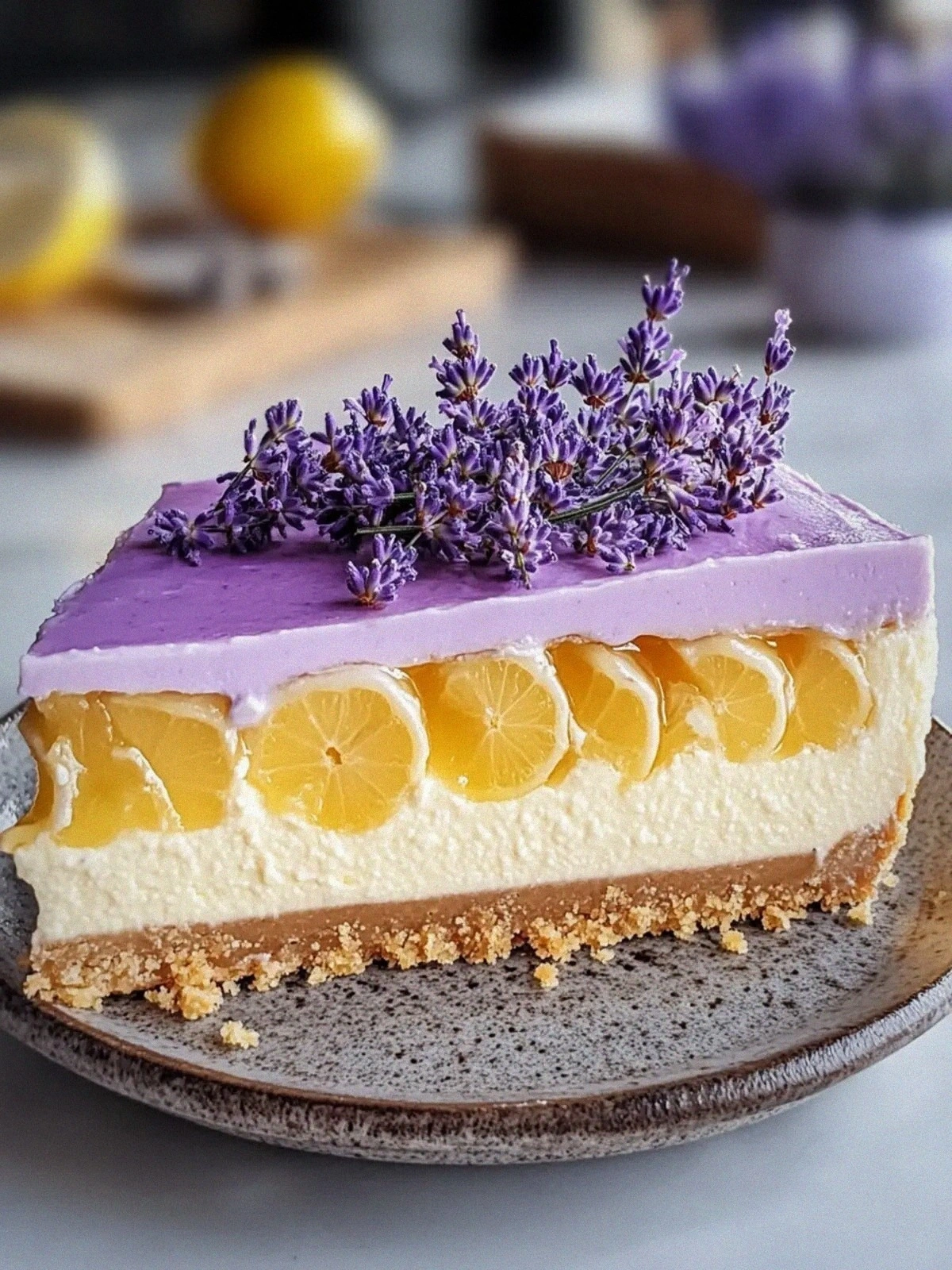 Lemon Lavender Cheesecake That’s Effortlessly Elegant and Vegan