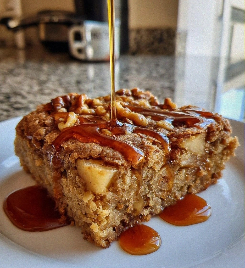 Maple Glazed Apple Blondies