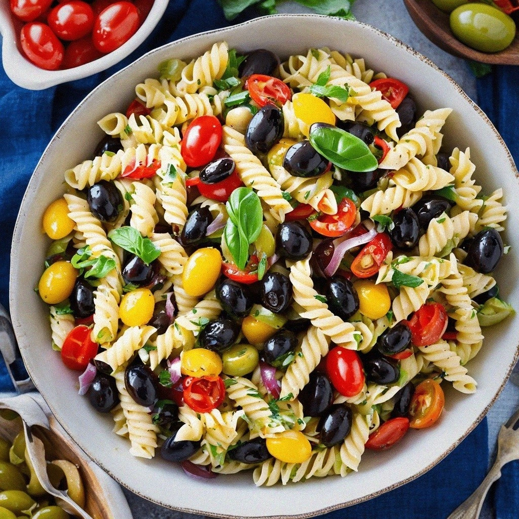 Mediterranean Pasta Salad with Olives