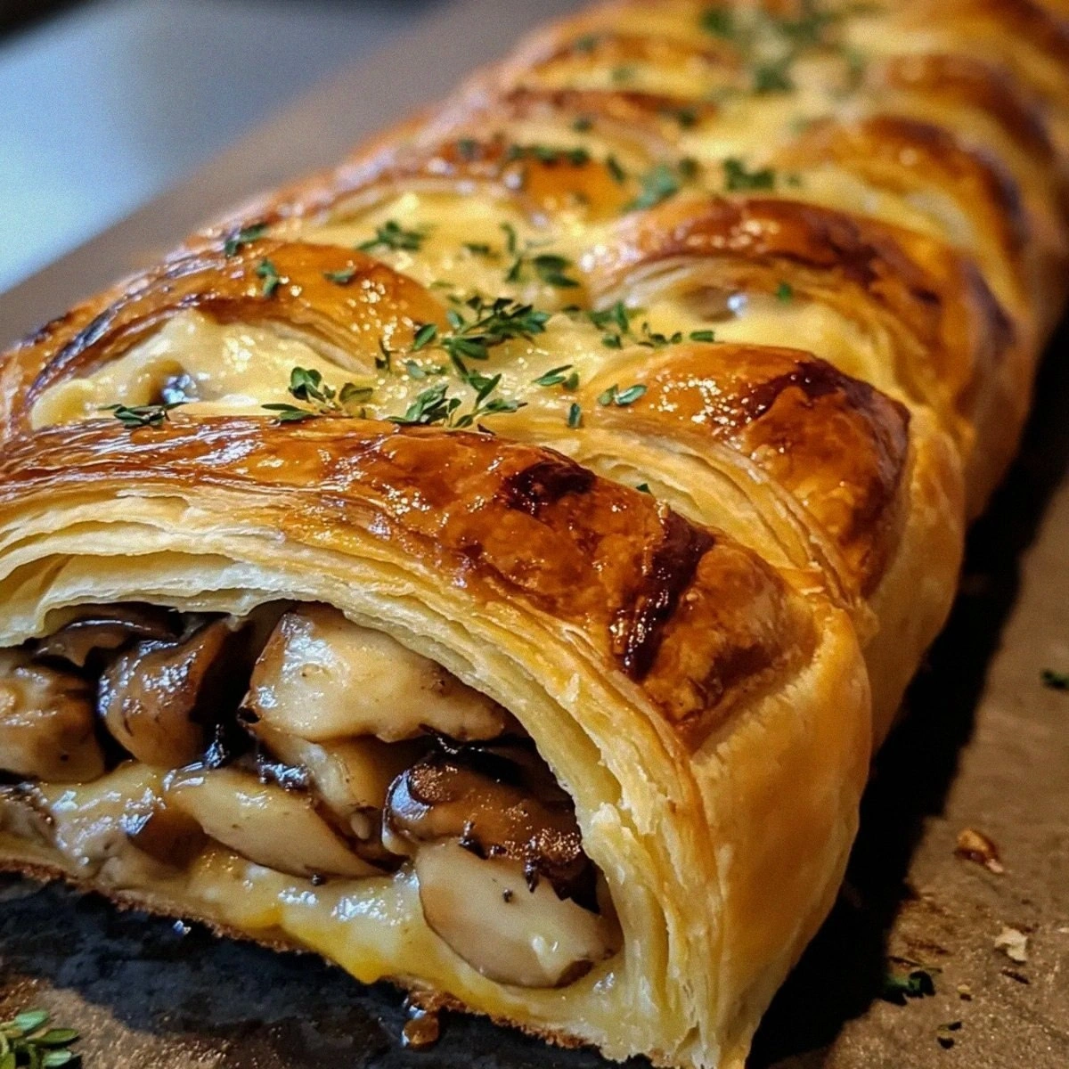 Mushroom & Gruyère Puff Pastry Braid: Comfort in Every Bite