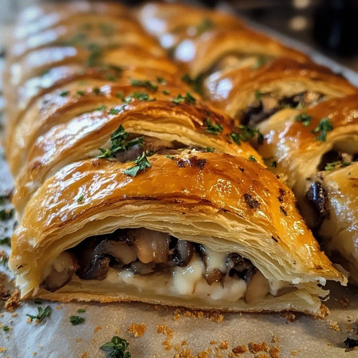 Mushroom & Gruyère Puff Pastry Braid: Comfort in Every Bite