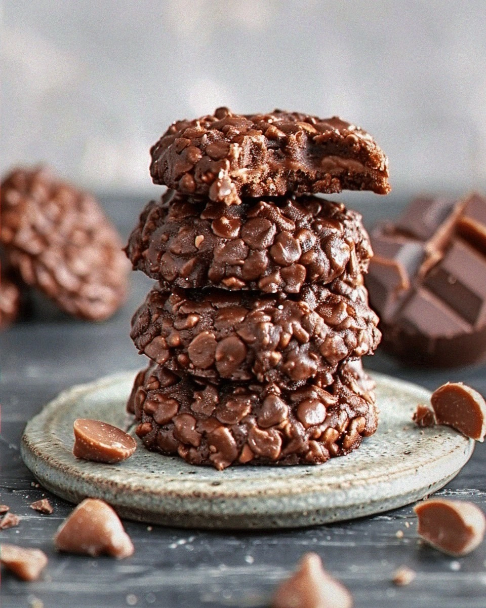 No‑Bake Chocolate Peanut Butter Cookies