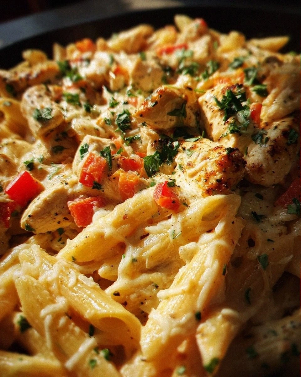 One Pot Creamy Cajun Chicken Penne