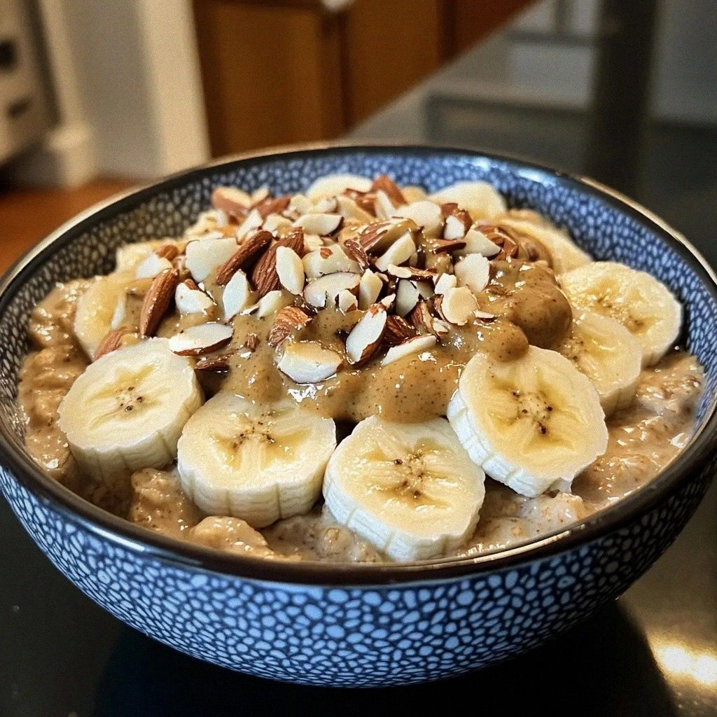Overnight Oats with Almond Butter and Banana