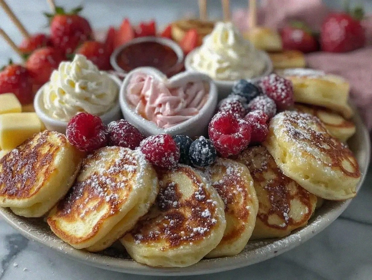 Perfect Galentine’s Day Mini Pancake Board – Easy Charcuterie Ideas