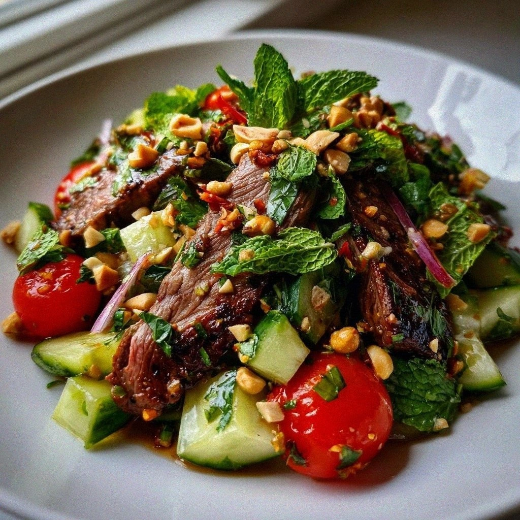 Pittige Thaise beef salad in slechts 20 minuten klaar