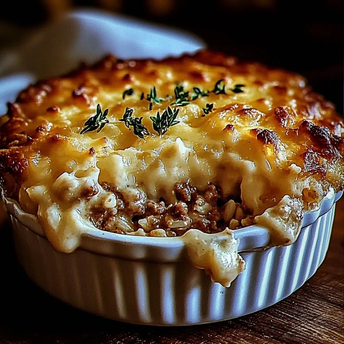 Savory French Onion Ground Beef and Rice Casserole Delight