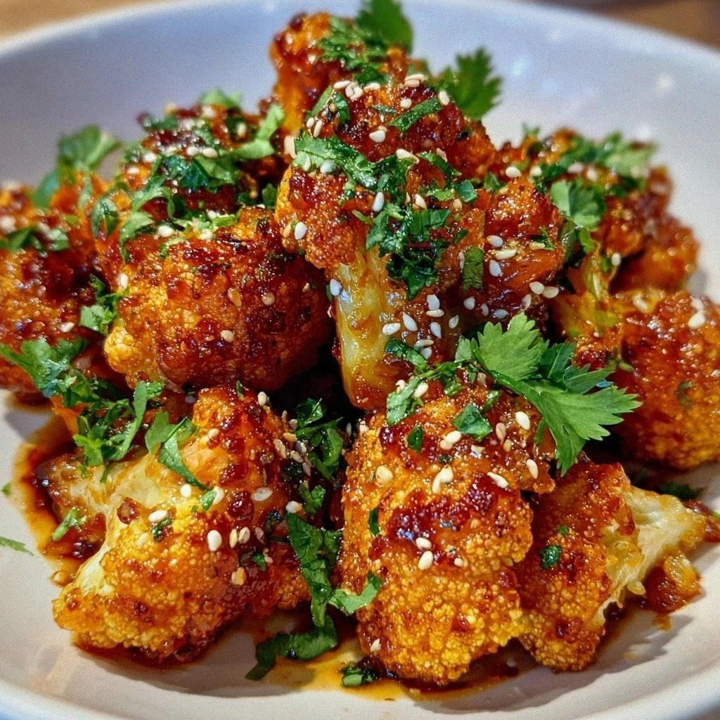 Sweet and Spicy Baked Cauliflower Recipe