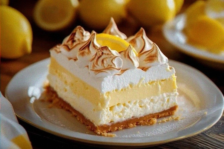 Triple Lemon Meringue Cheesecake