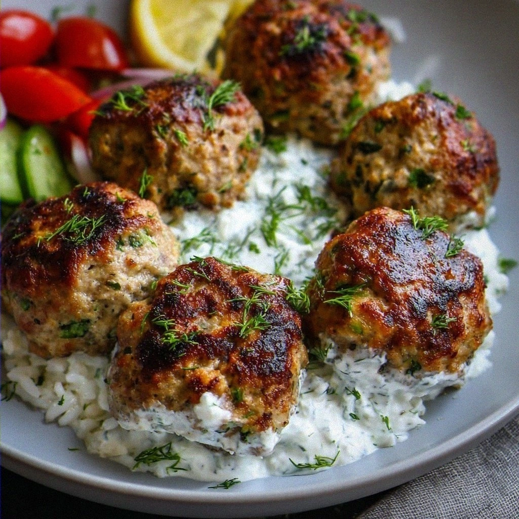 Greek Turkey Meatballs with Tzatziki Sauce: My Cozy Kitchen Version