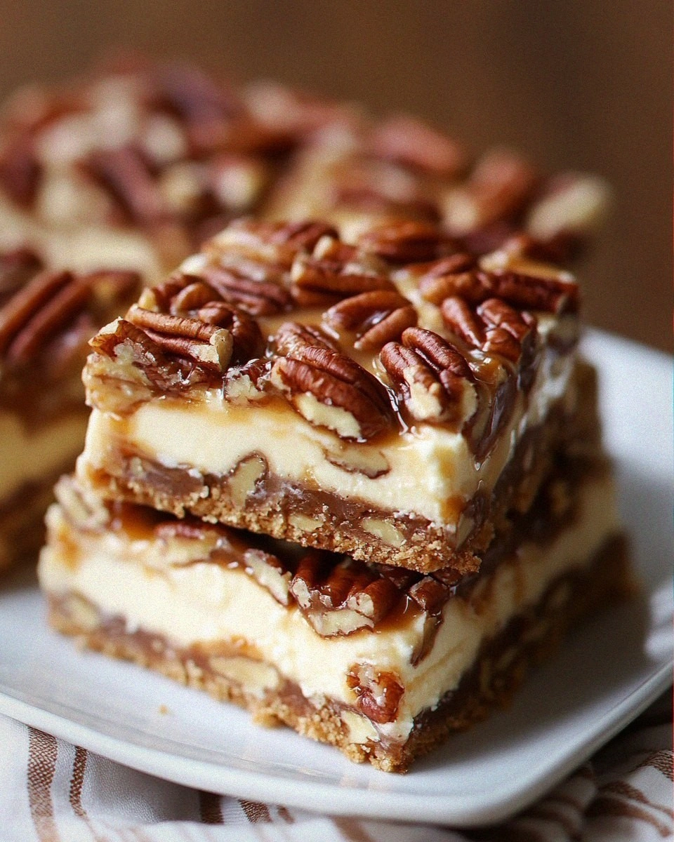 Caramel Pecan Cream Bars: Buttery, Creamy, and Irresistibly Nutty