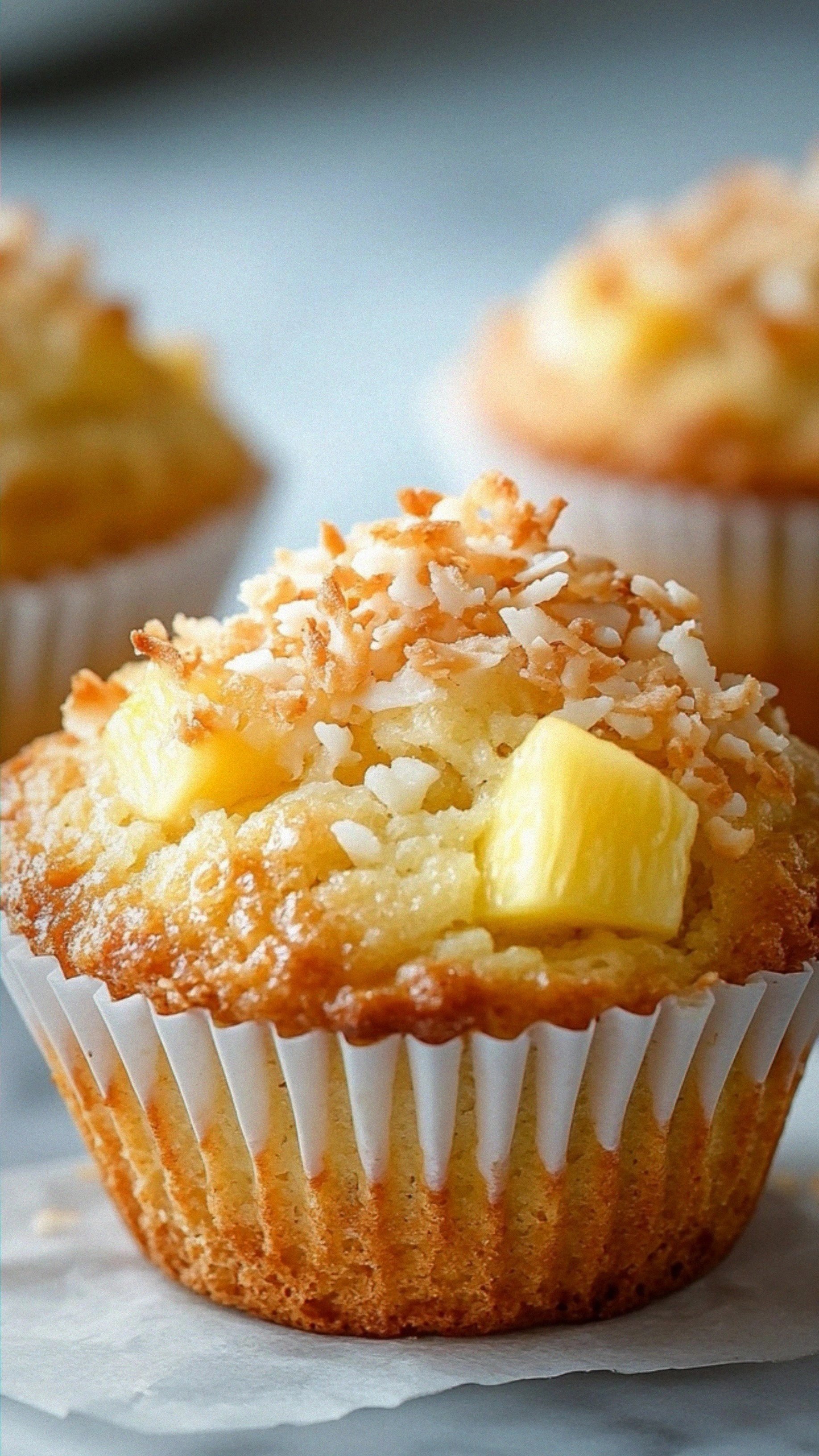 Coconut and Pineapple Cottage Cheese Muffins: A Tropical Getaway in Every Bite