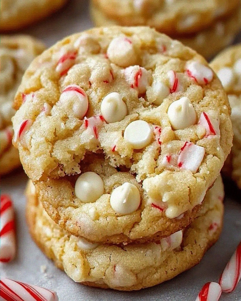 White Chocolate Candy Cane Cookies – Festive & Crunchy Treats
