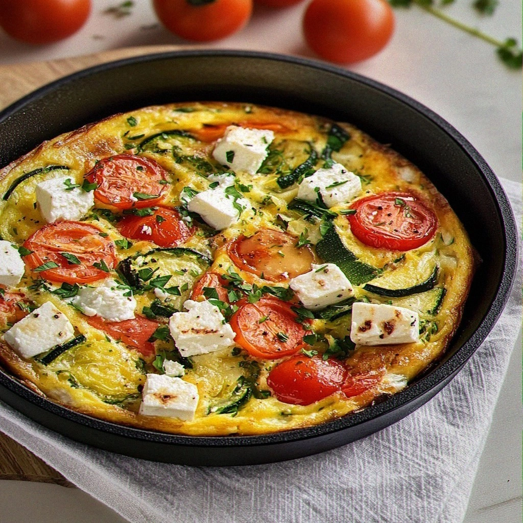 Irresistible Italian Vegetable Frittata with Feta Recipe