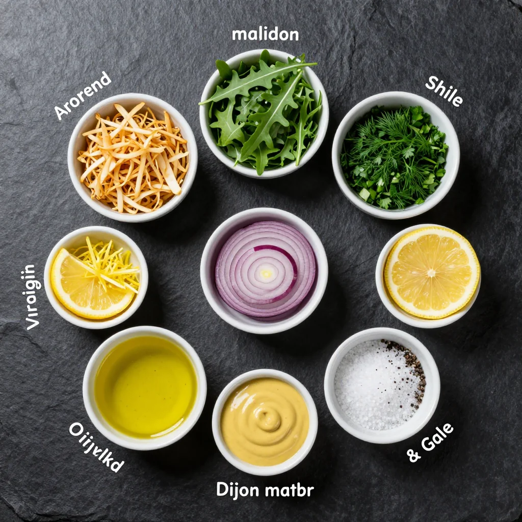 Ingredients for low-calorie lemon and roasted cabbage salad for new-year reset