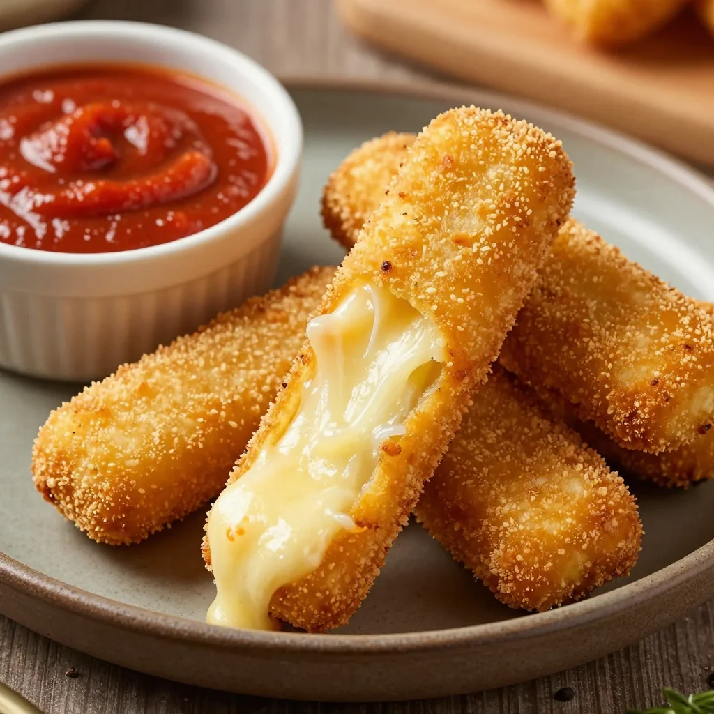 Baked Mozzarella Sticks for NFL Playoff Game Day Appetizers