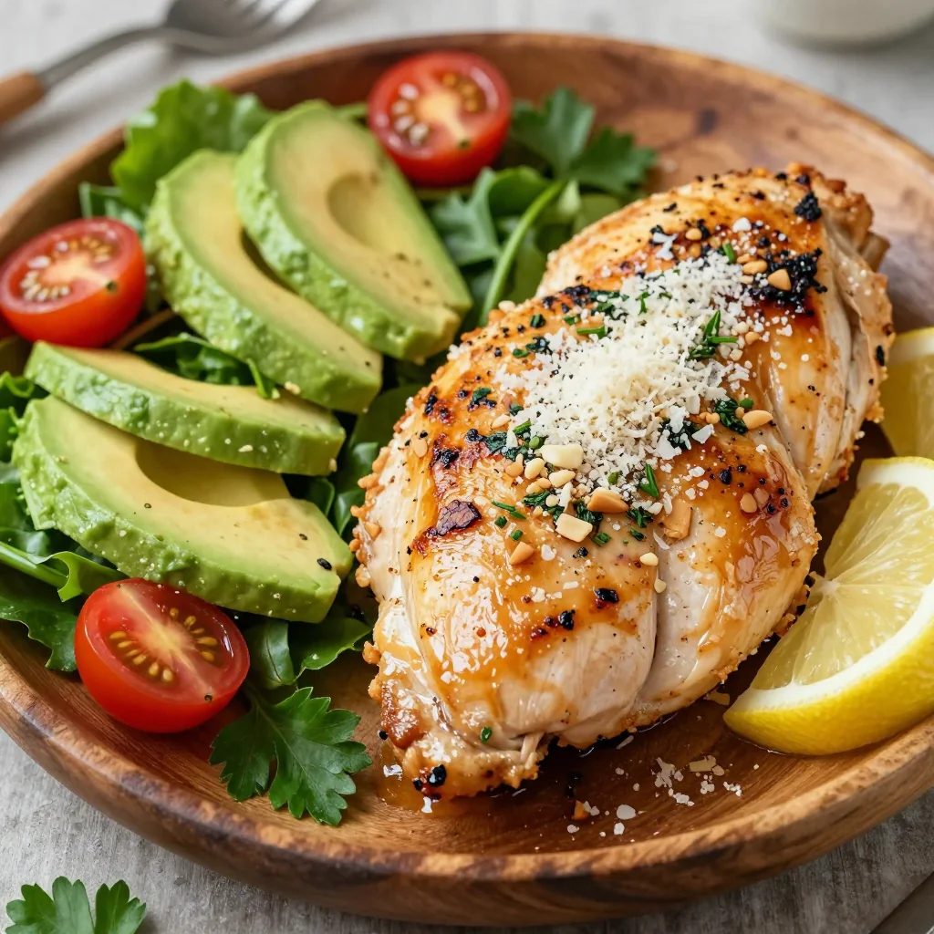 Baked Parmesan Crusted Chicken for Low Carb Dinner Ideas