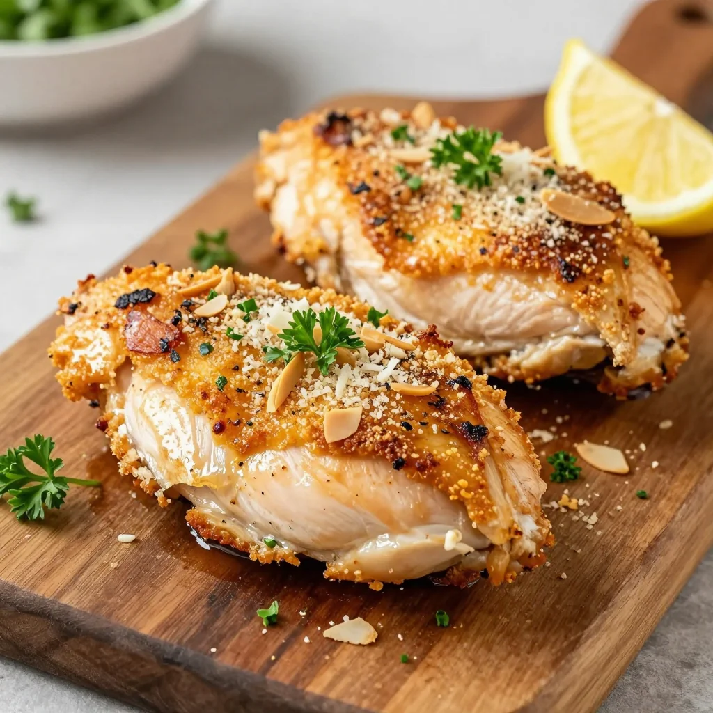 Baked Parmesan Crusted Chicken for Low Carb Dinner Ideas