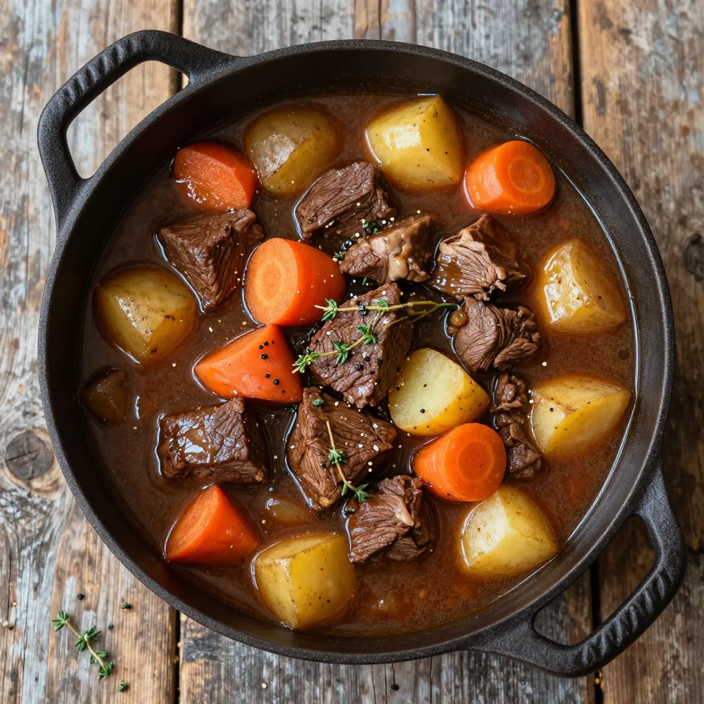 batch cook beef stew with winter veggies for easy family dinners