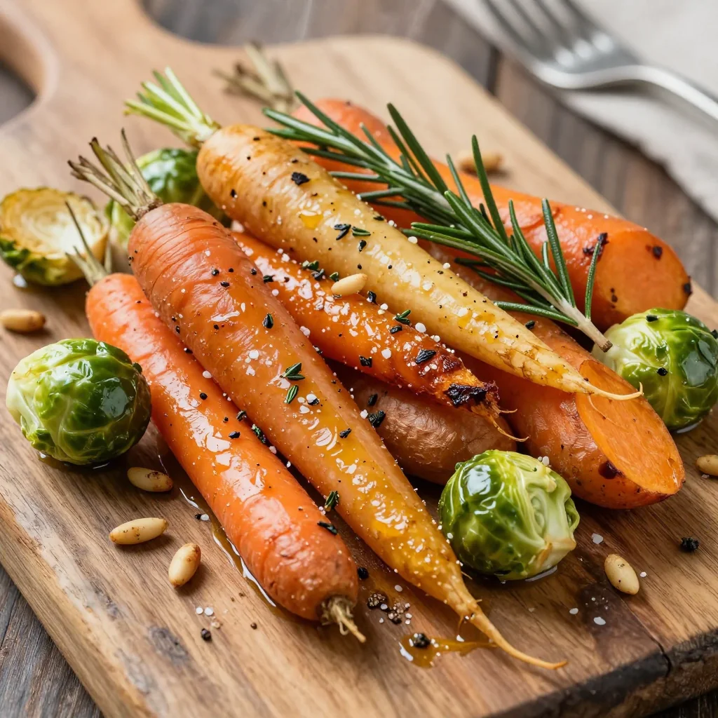 batch cook herbed roasted winter vegetables for easy meal prep