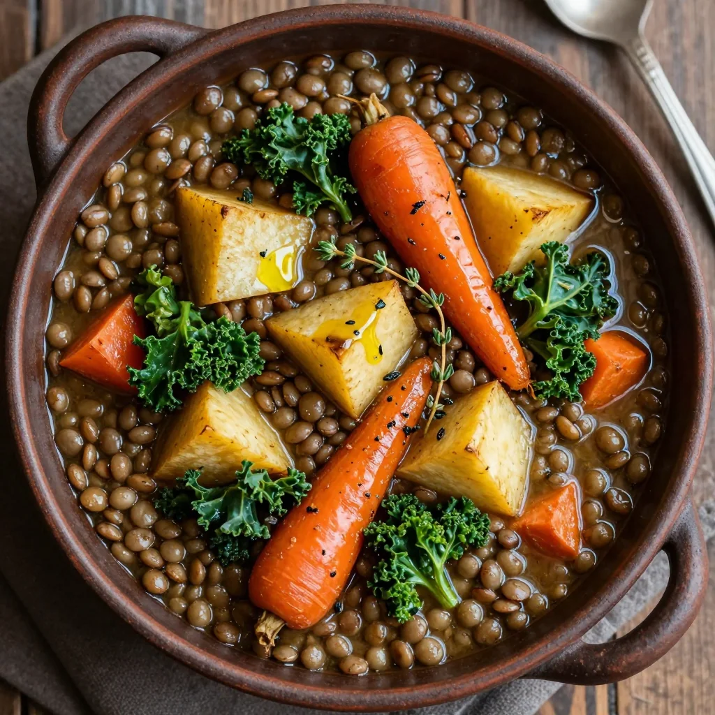 batch cook lentil and root vegetable stew for cozy family suppers