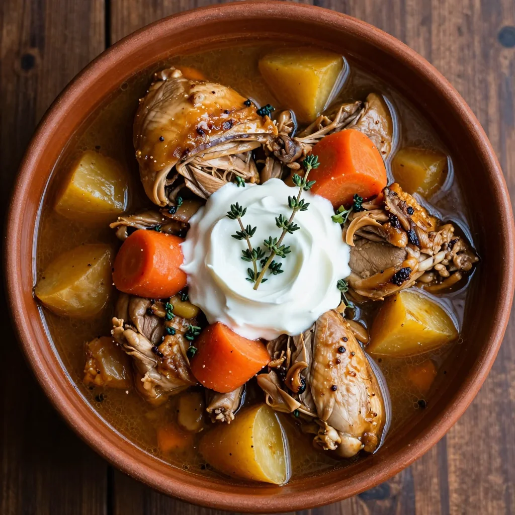 batch cook slow cooker turkey and root vegetable stew for cozy dinners