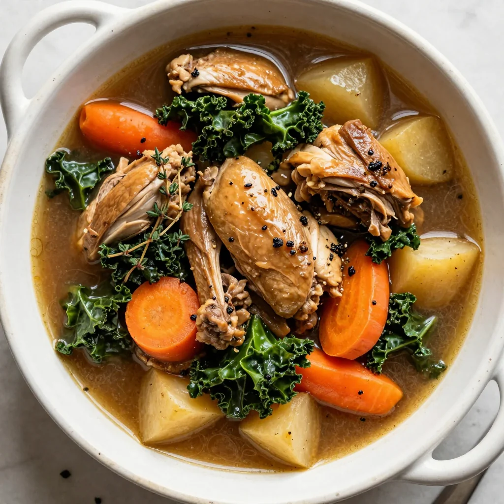 batch cook turkey and winter vegetable stew with fresh thyme