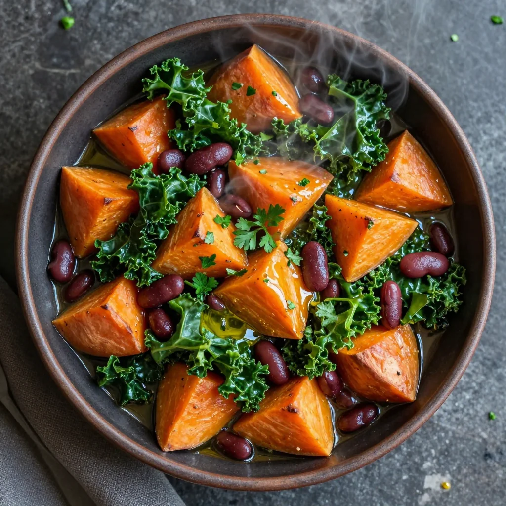 batch cooked sweet potato and kale stew for budgetfriendly dinners