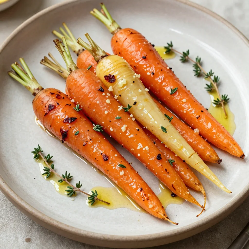 bathed in lemon garlic roasted carrots and parsnips for winter meals