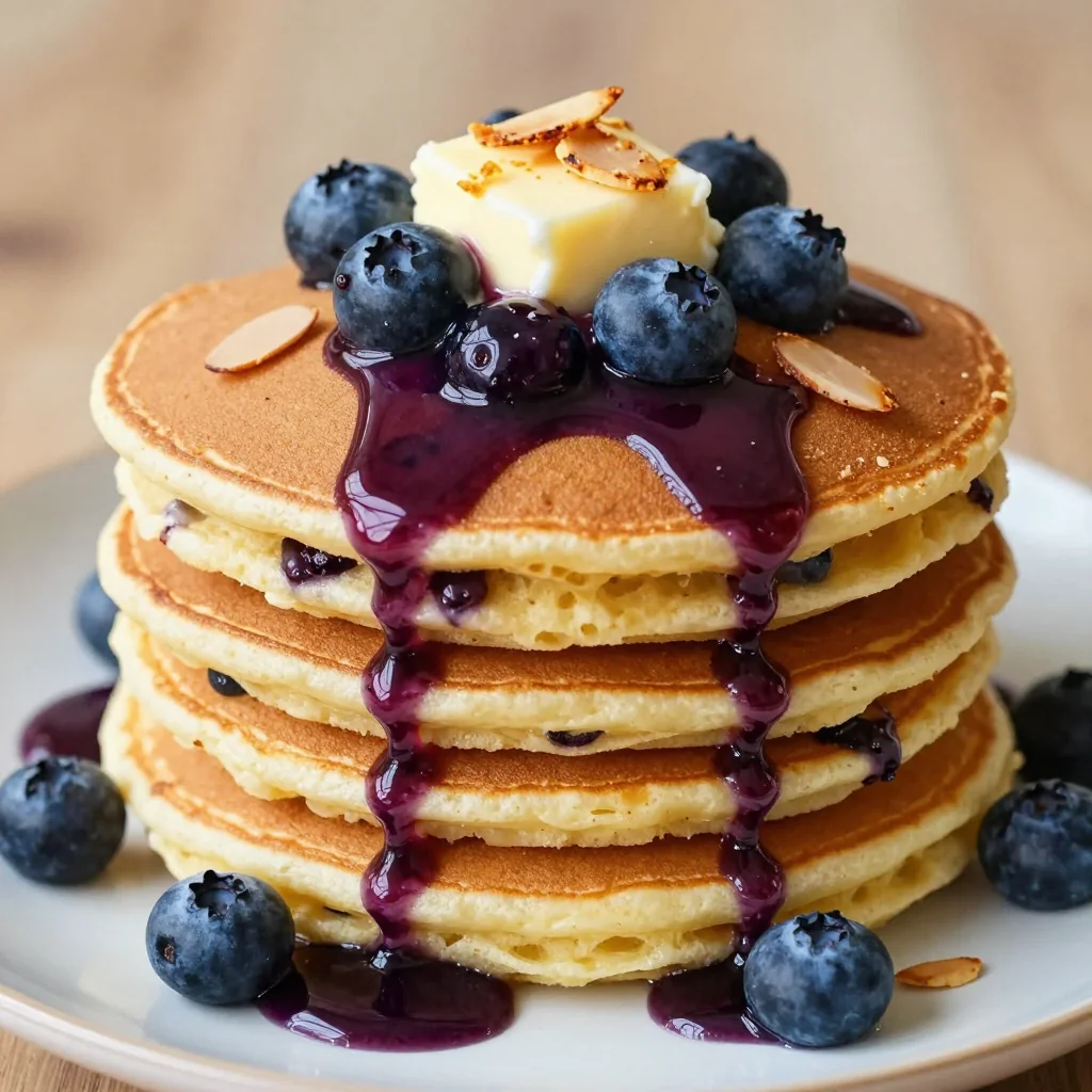 Blueberry Almond Flour Pancakes for a Low-Carb Breakfast