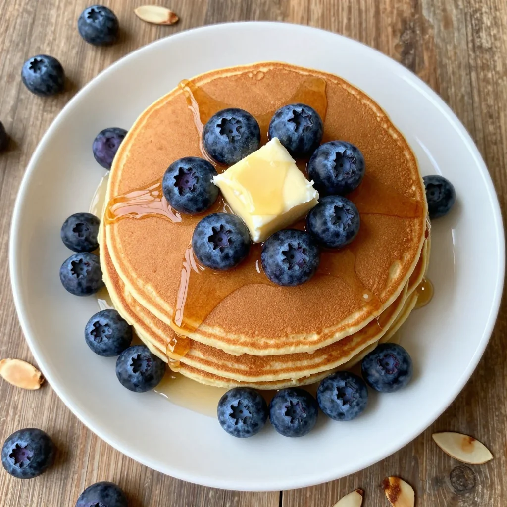 Blueberry Almond Flour Pancakes for a Low-Carb Breakfast