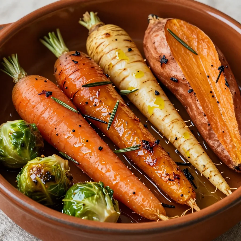 budget friendly roasted winter vegetables with rosemary for family meals