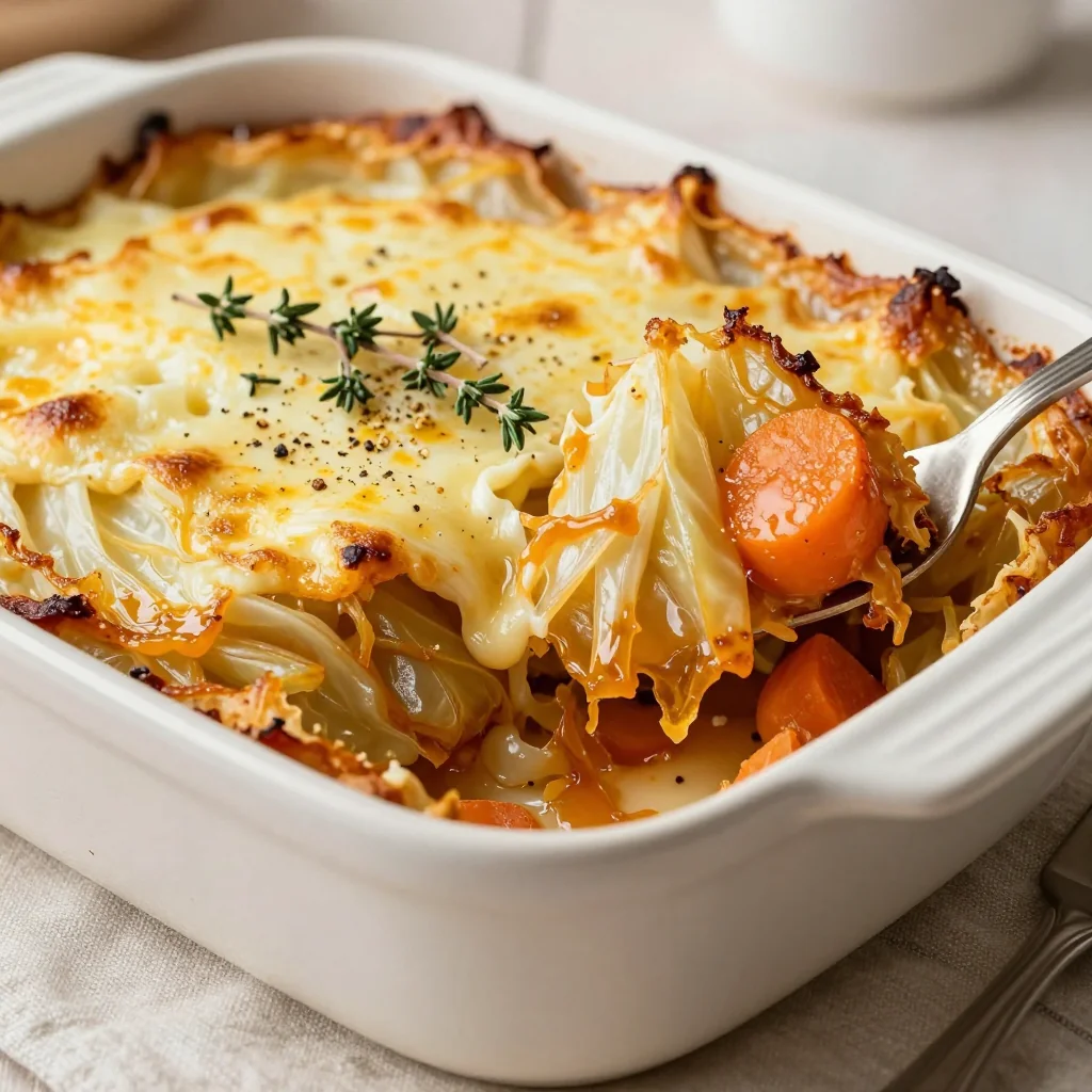 budgetfriendly roasted cabbage and carrot casserole for january