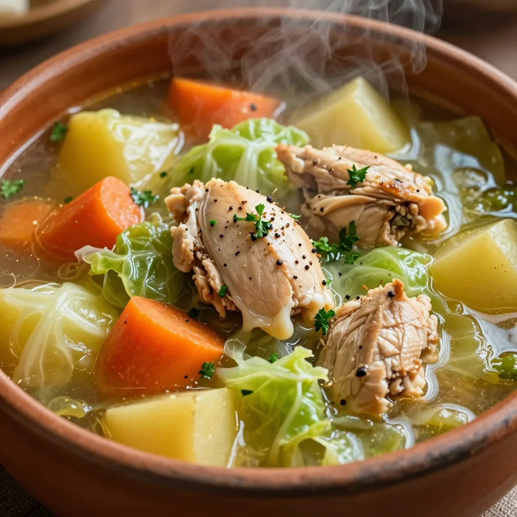 budgetfriendly slow cooker chicken and cabbage stew for winter