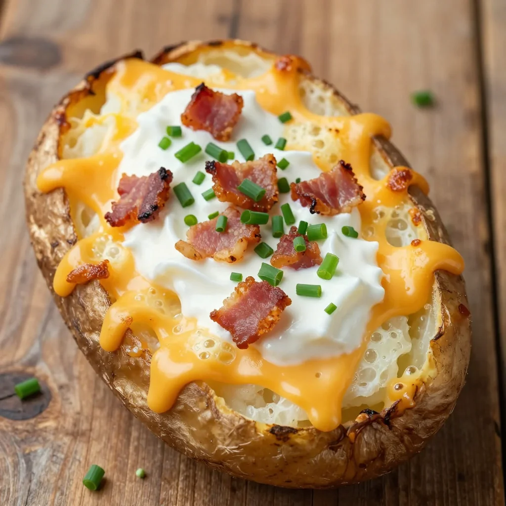 cheesy twicebaked potatoes with bacon and green chives for holiday feasts