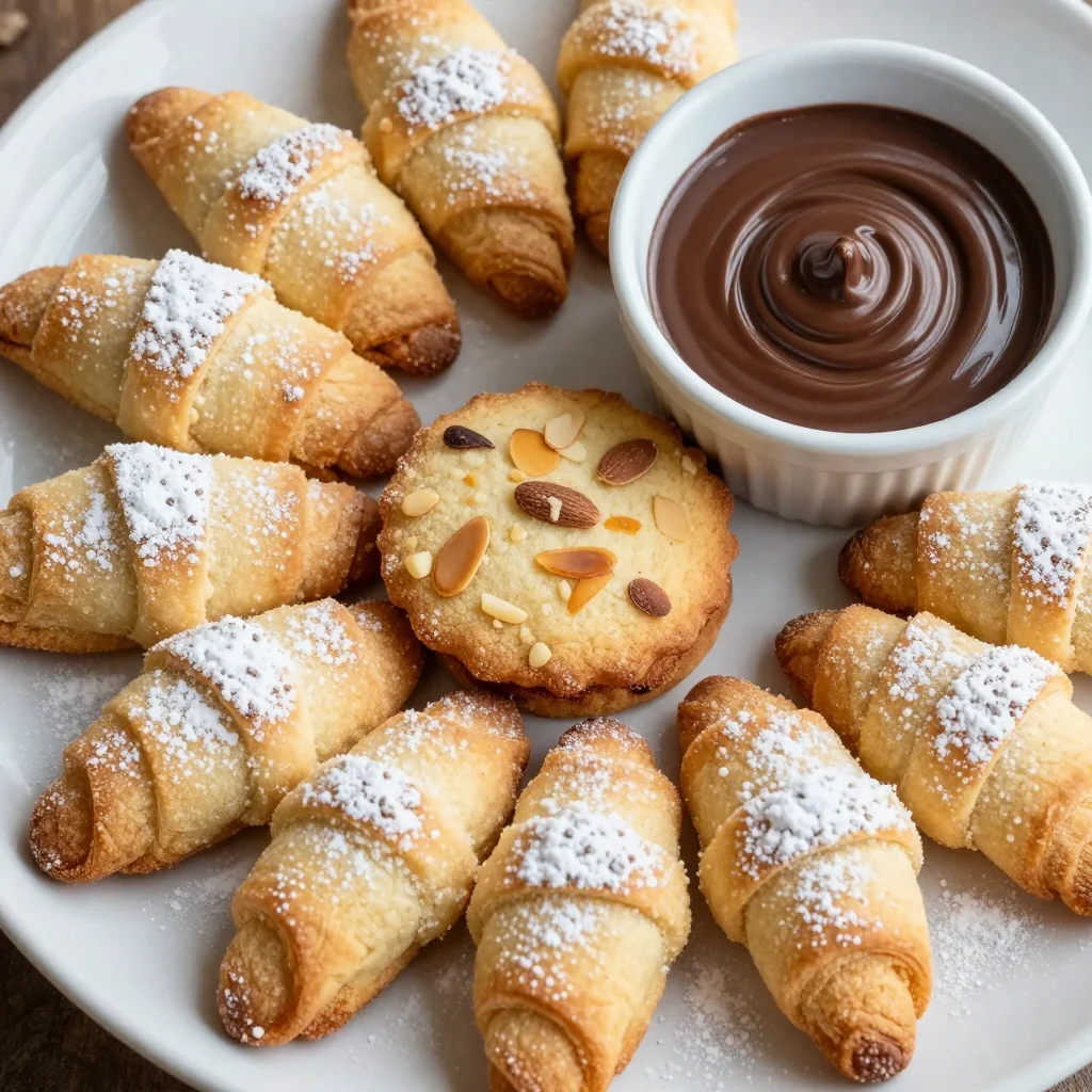 classic butter cookies with almonds for christmas cookie exchange