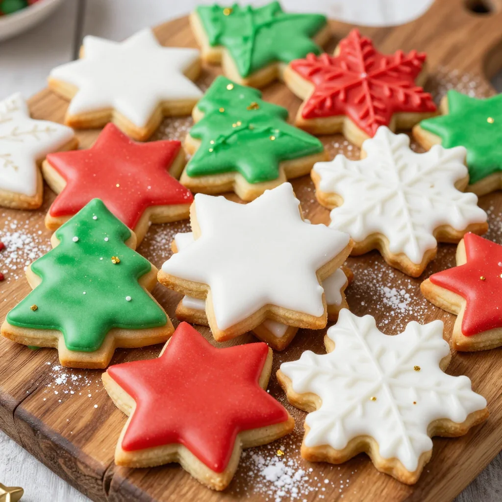 classic holiday sugar cookies with royal icing for christmas baking