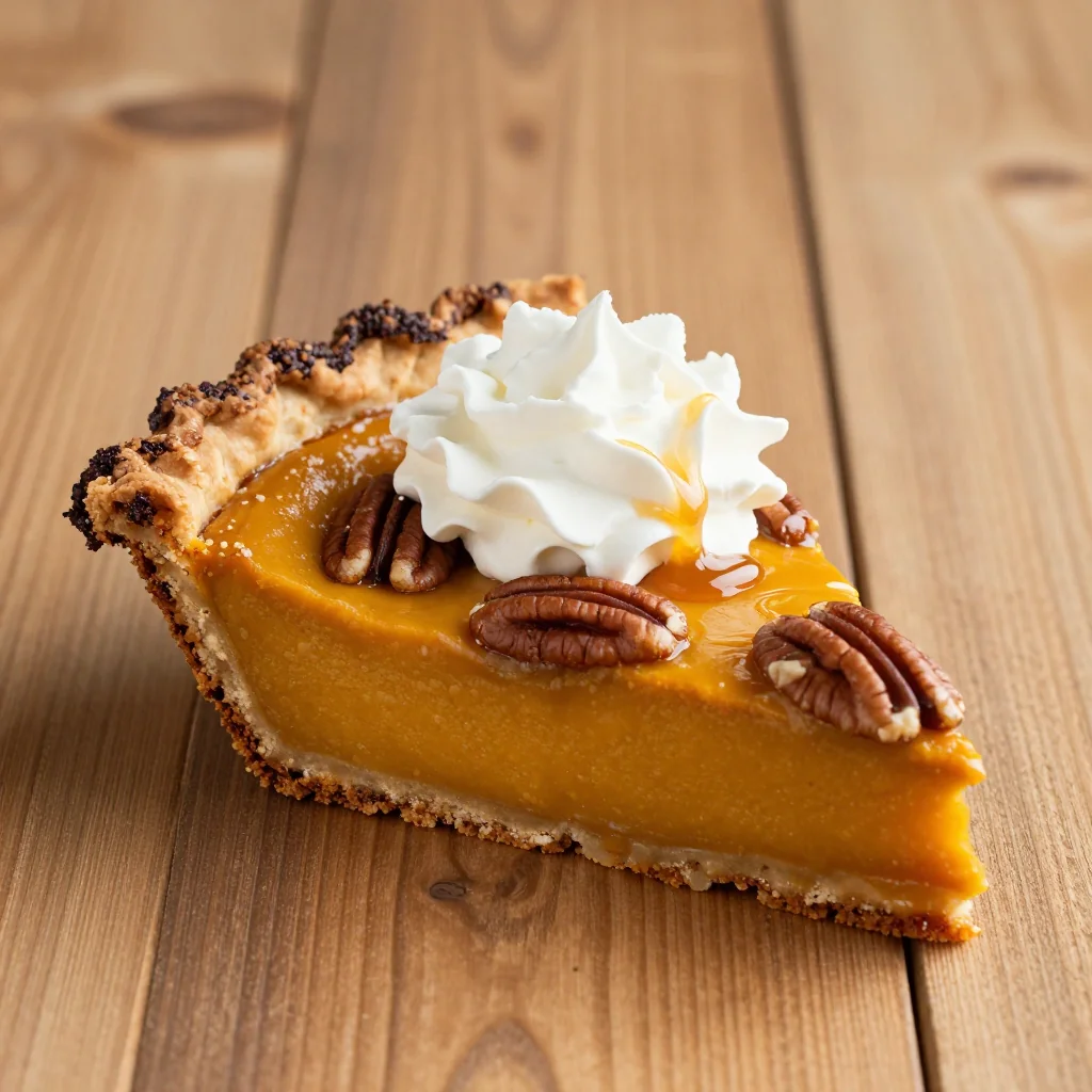 classic pumpkin pie with gingersnap crust for holiday dessert tables