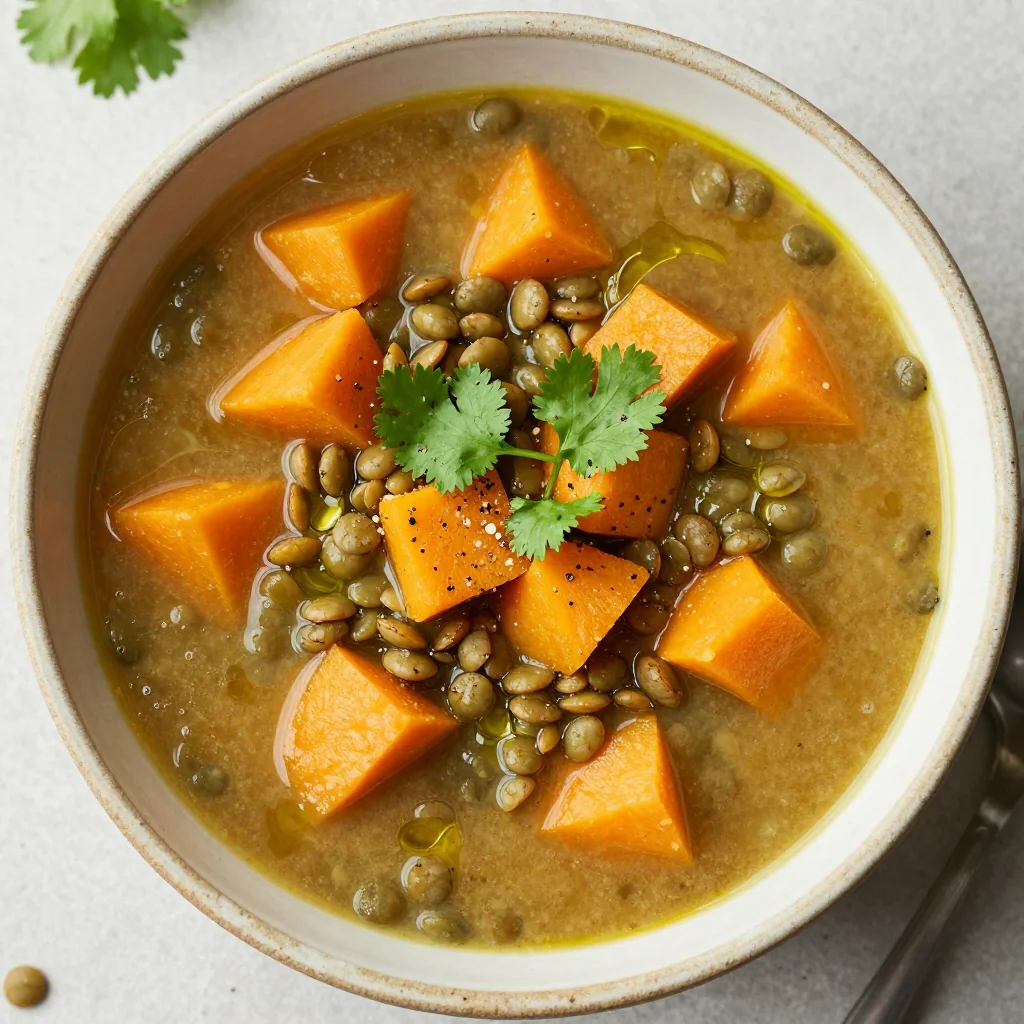 comforting one pot lentil and winter squash soup for cold nights