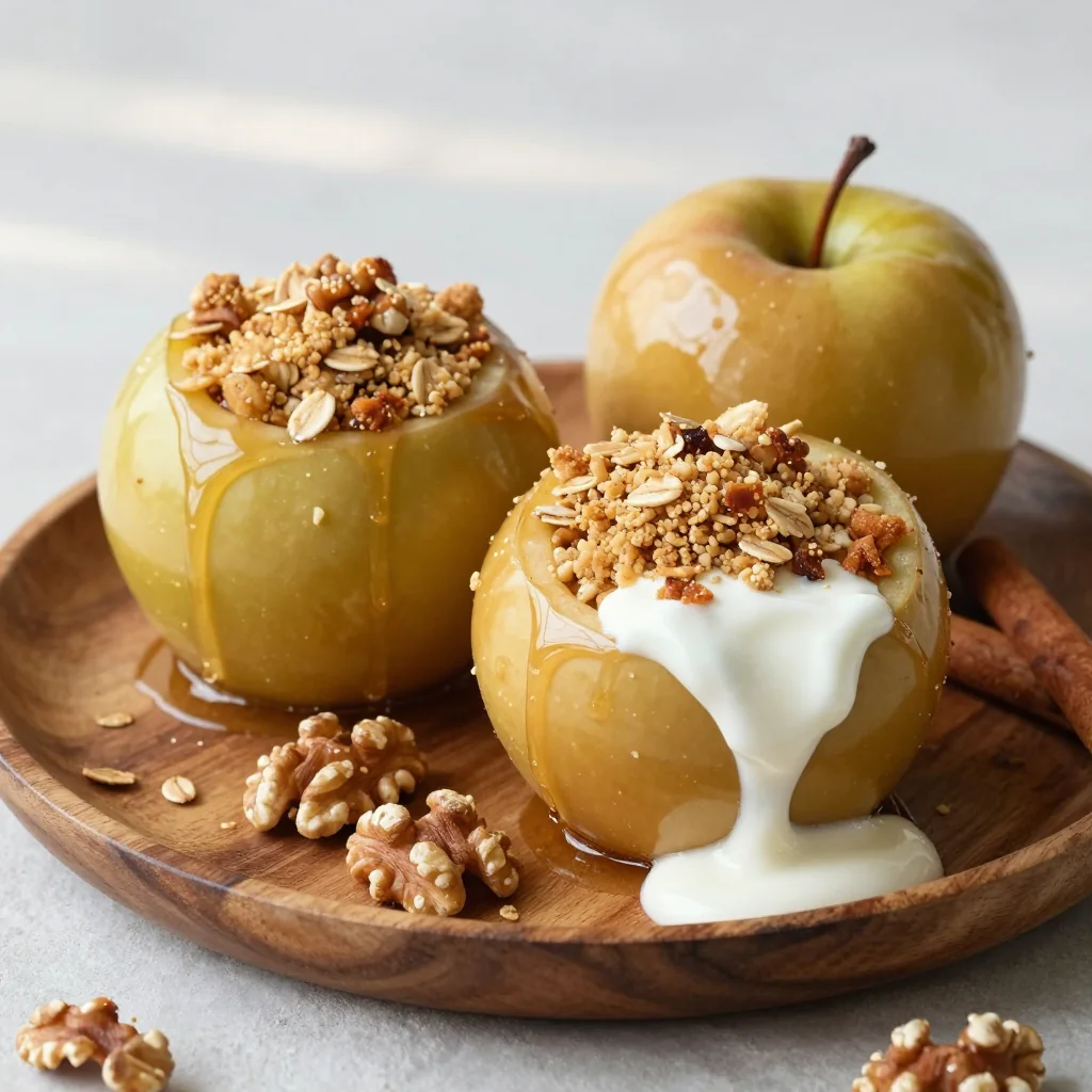 Cozy Baked Apples with Oats and Walnuts for a Healthy Breakfast