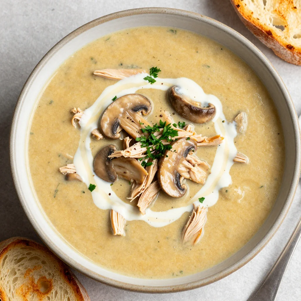 Cozy Creamy Chicken and Mushroom Soup That’s Easy