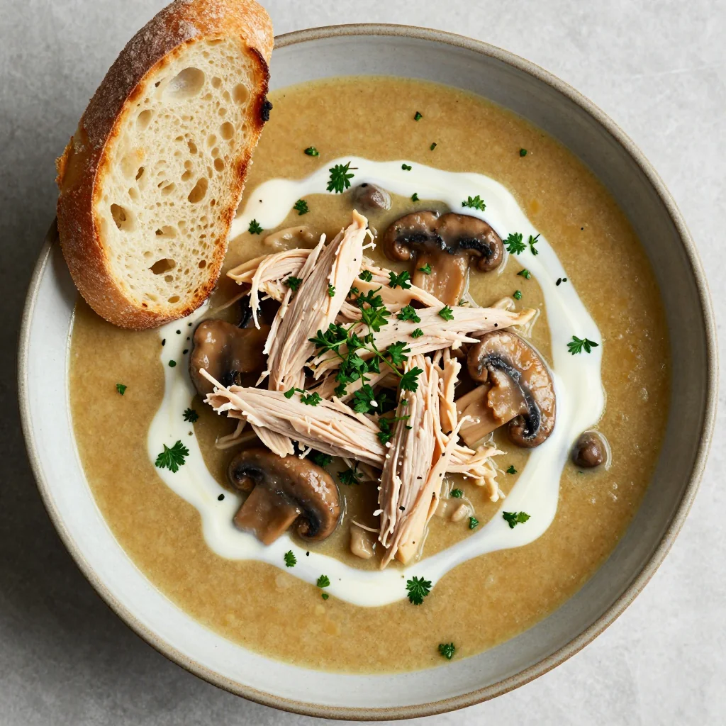 Cozy Creamy Chicken and Mushroom Soup That's Easy