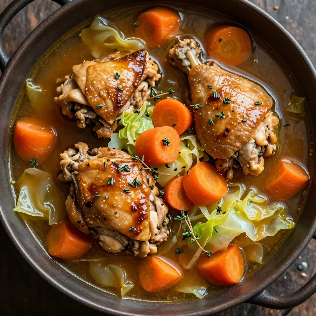 cozy one pot chicken carrot and cabbage stew for cold january nights